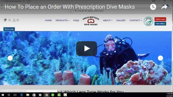 Placing an Order | Prescription Dive Masks