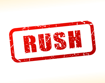 Rush Production Turnaround Time